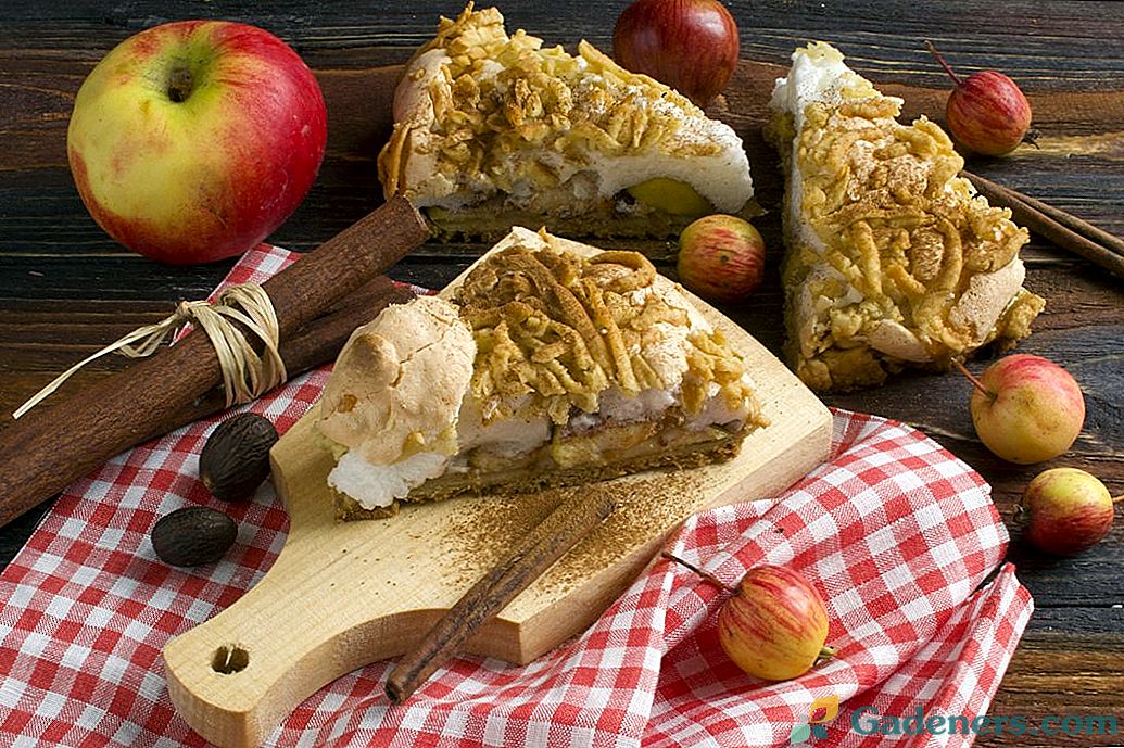 Sumuštinių obuolių pyragas su Meringue