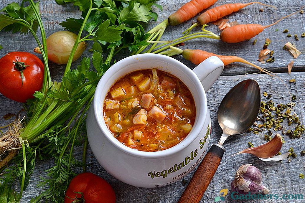 Jednostavna juha od povrća s pršutom