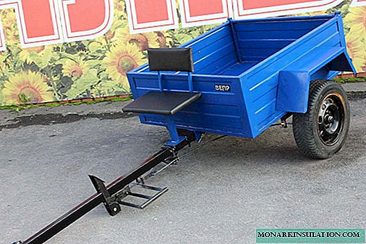 Herstellung eines Anhängers für einen handgeführten Traktor: 4 Fertigungsoptionen zum Selbermachen