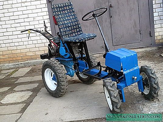 Adapter für handgeführten Traktor: Wie baut man einen guten Wagen mit einem Do-it-yourself-Sitz?