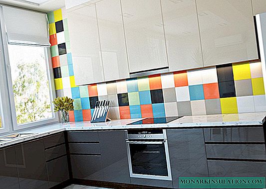 Klein formaat tegels in het ontwerp van de keuken