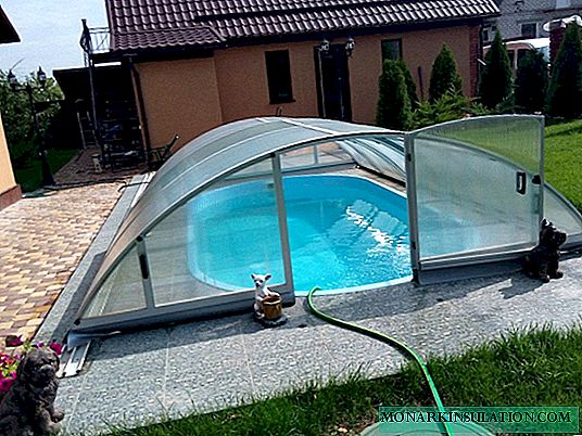 DIY bassengpaviljong: oppføring av et "tak" laget av polykarbonat
