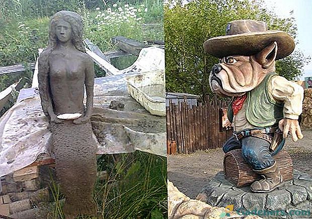 Umetni kamni in skulpture iz betona v državi in ​​na vrtu