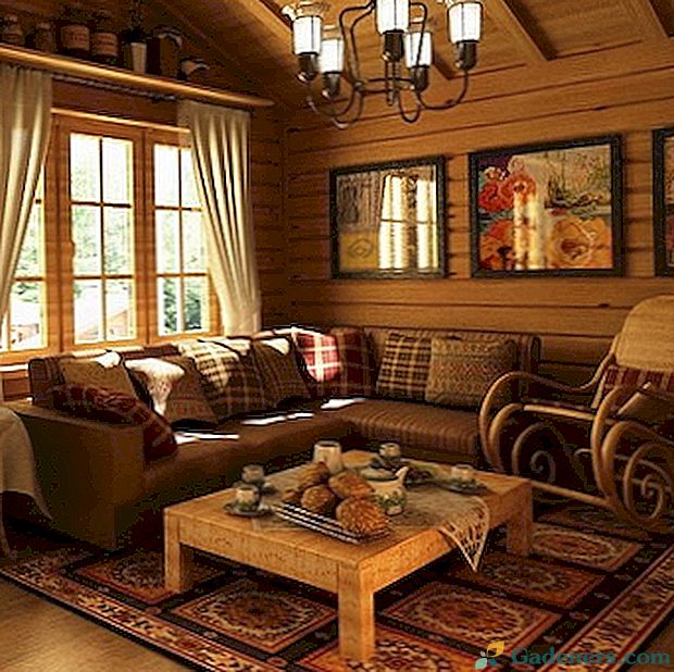Wnętrze drewnianych domków